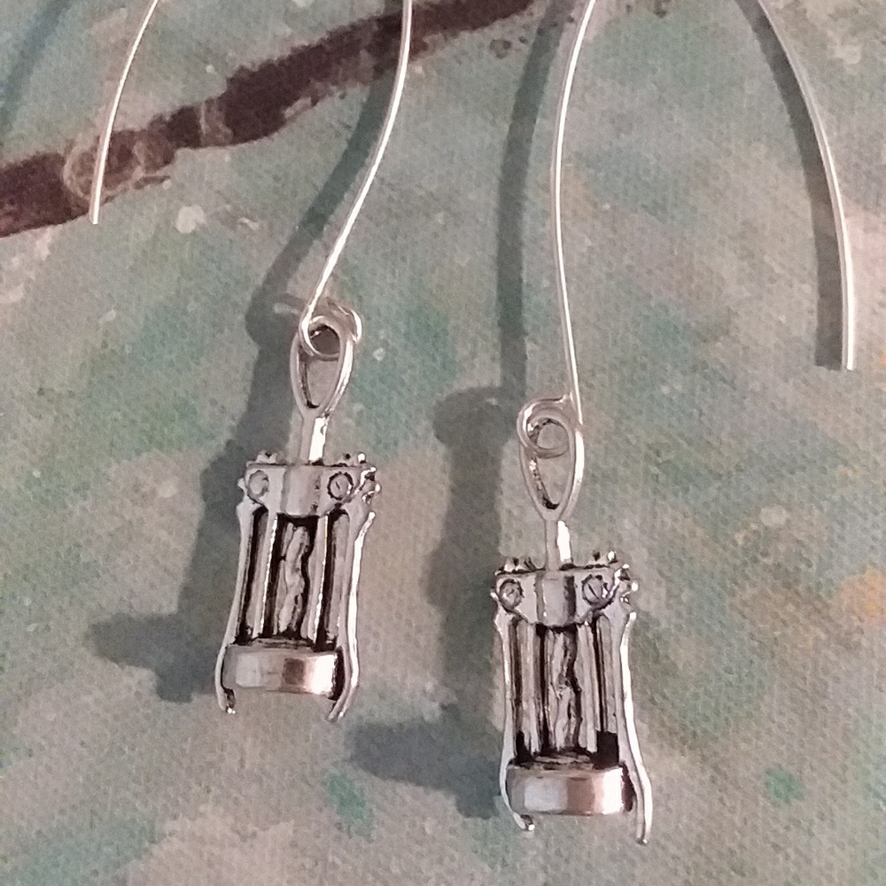 SUPER 3D Wine Opener party long dangle earrings